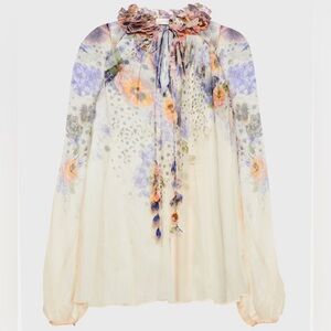 Zimmermann Tama Flower Collar Blouse US 6 No Under Garment included